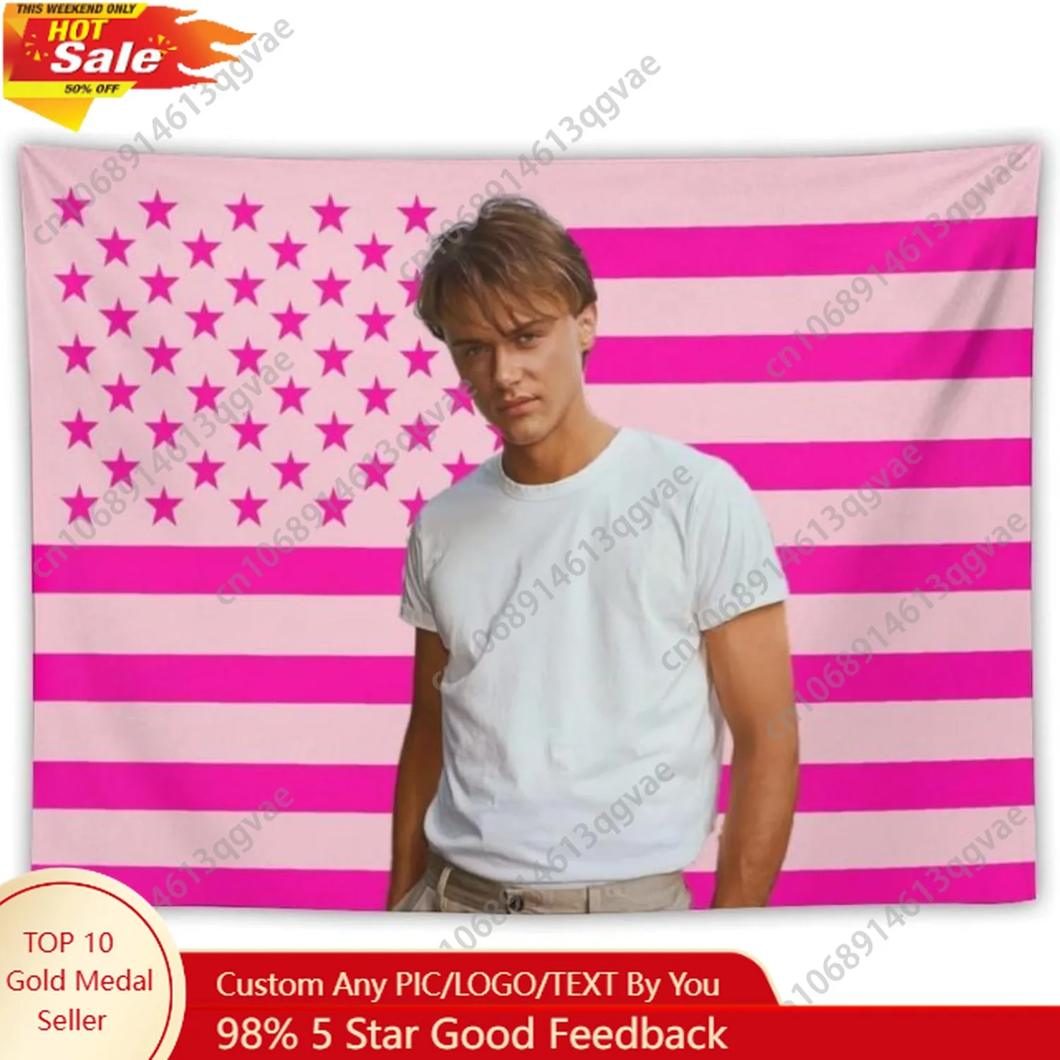 

New Conrad Fisher Flag Christopher Briney Merch Dorm Room Essentials Pink American Flag Celebrity Aesthetic Custom Decoration
