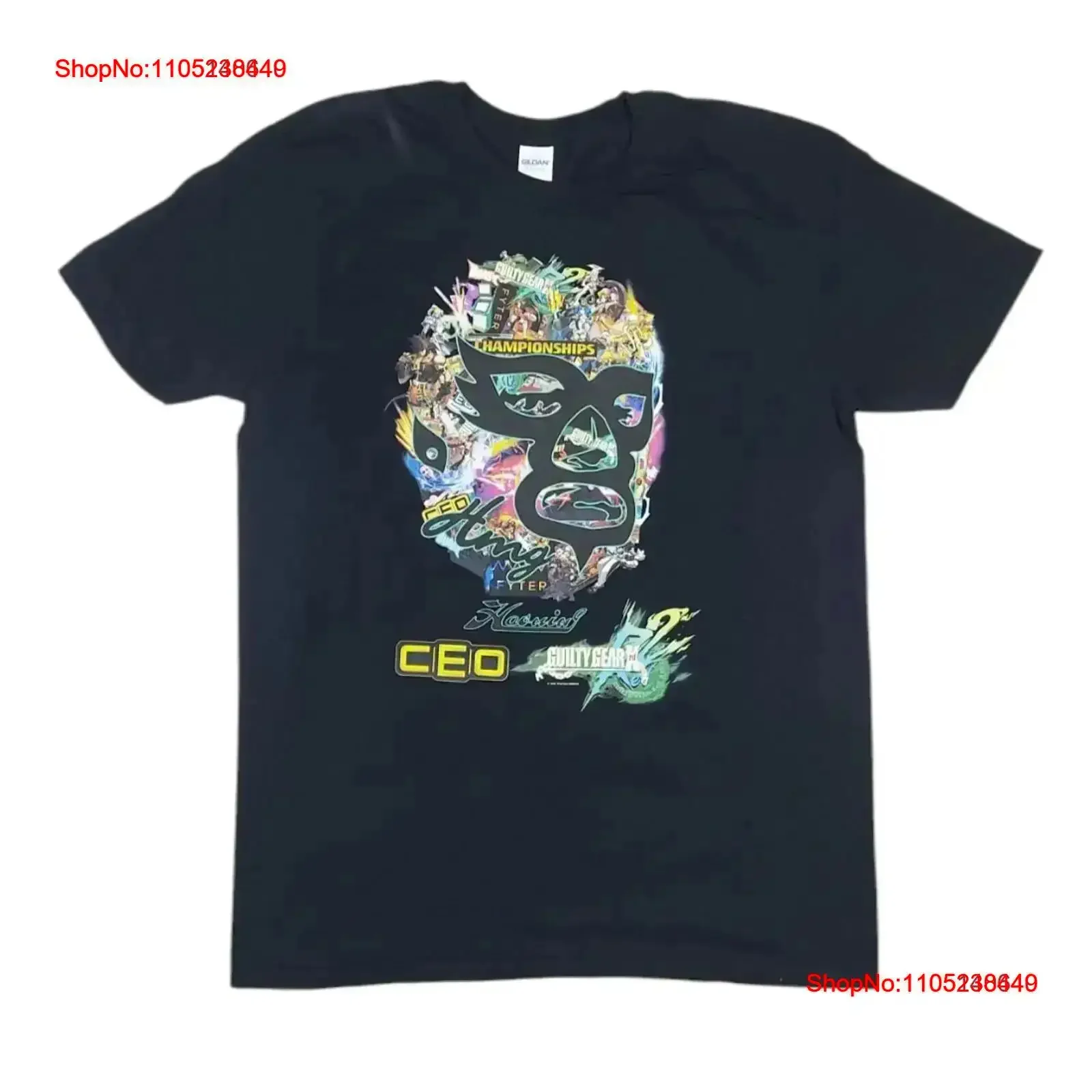 Official HAOMING Wrestling Mask GUILTY GEAR Xrd REV 2 Championships T Shirt L vintage Washed designer clothes Casual streetwear