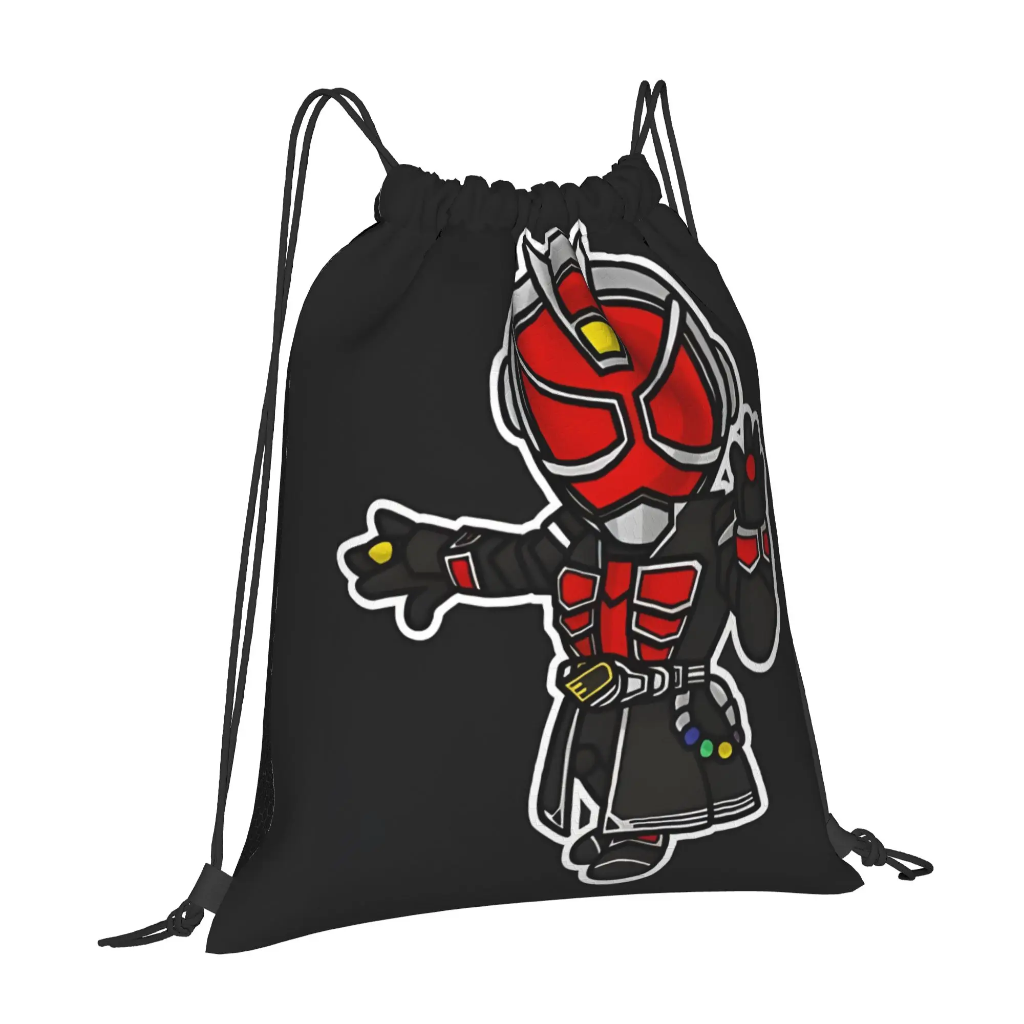 gym Pouch Kamen Rider Wizard Chibi Style Kawaii  Drawstring Bags Shopping Unisex Storage Organize Bundle Pocket Rope Bag
