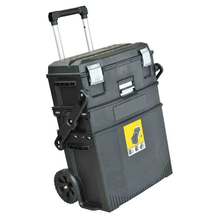 21.5 Inch Folding Rolling Case, Plastic Metal Combined Wheeled Storage Box Hot Selling