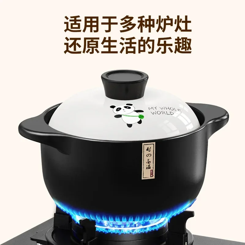 Hot Stew Pot Casserole Ceramic Saucepan High Temperature Resistant Cooking Pan Gas Electric Stove Cooker for Kitchen Crock Pots