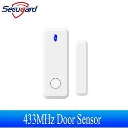 Sensor de puerta inalámbrico de 433MHz, Detector de ventana y puerta, detección abierta para nuestro sistema de alarma de seguridad antirrobo para el Hogar Inteligente