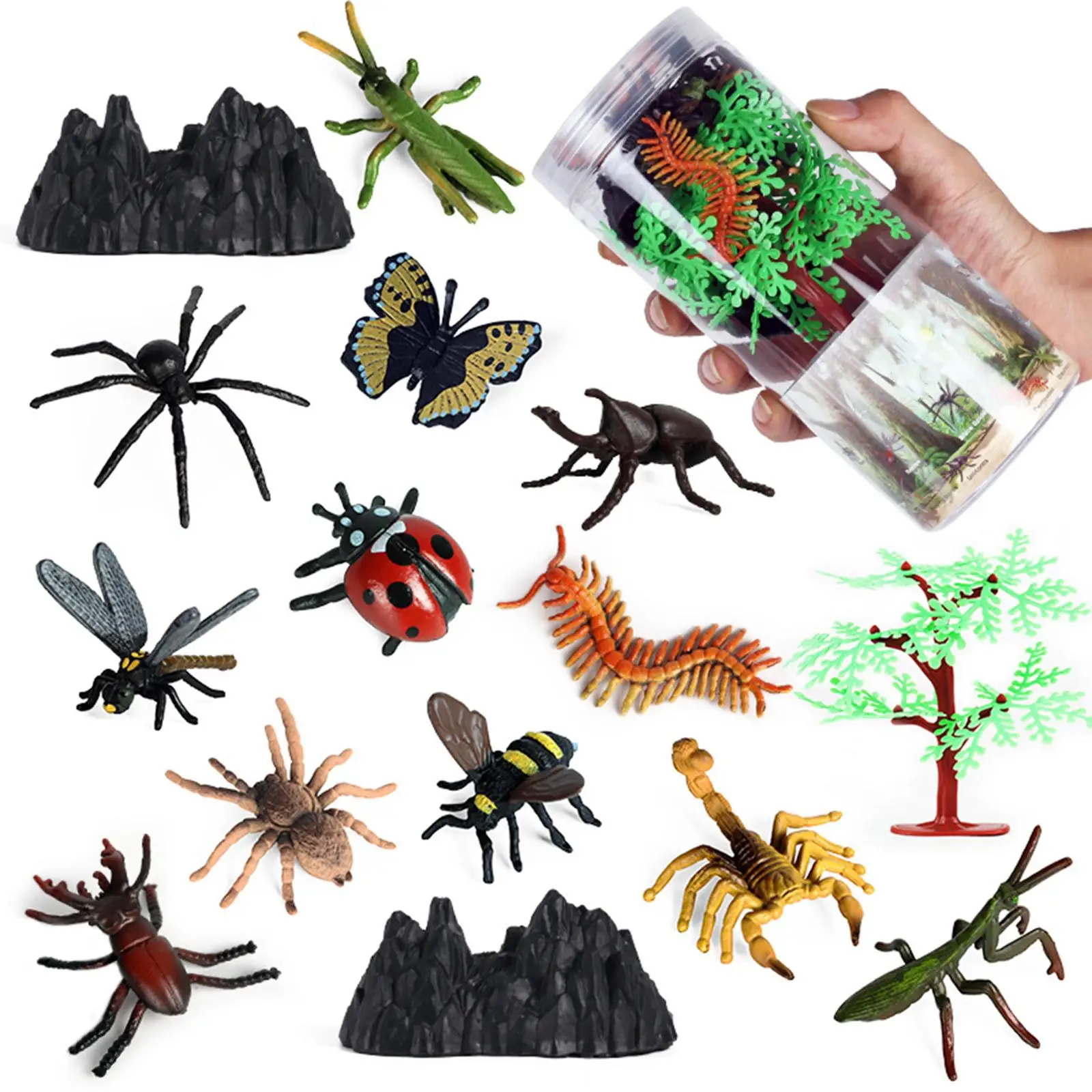Simulation Insect Figures Miniature Insect Toy Playset Halloween Party Favor for Kids Children image 4