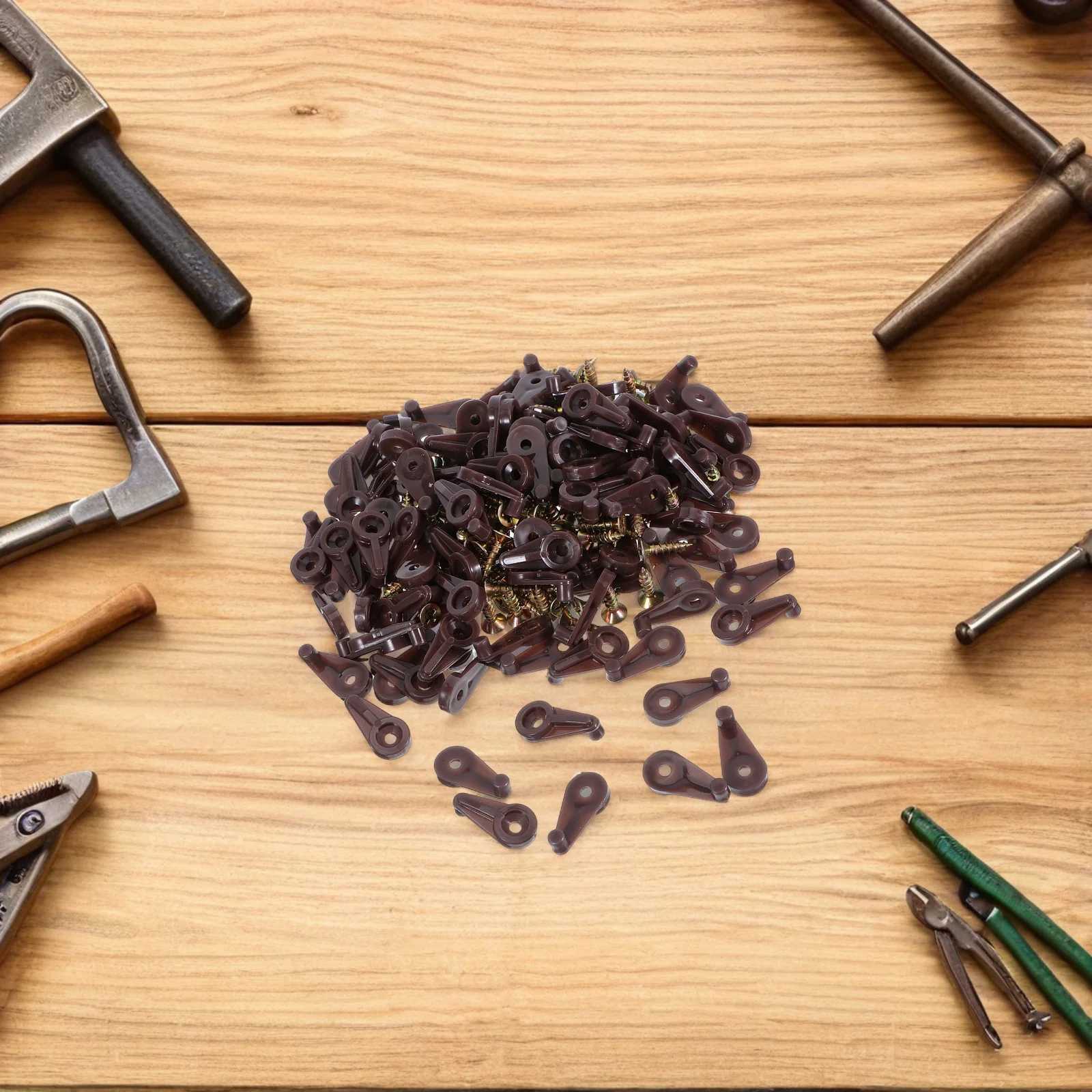 

100 set Wardrobe Mirror Fastener High Stability Glass Plastic Panel Clamp For Bathroom Cabinet Wall-Mounted Mirrors Mirror