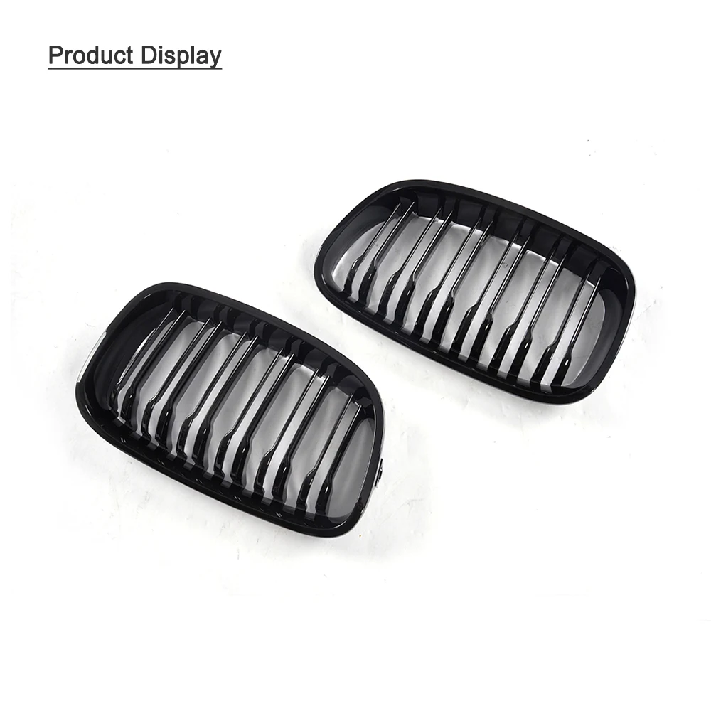 Griglia a rene anteriore stile M F20 per BMW 118i 120i 125i Hatchback 12-14 Nero lucido
