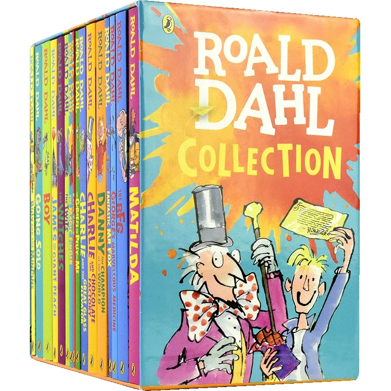 Roald Dahl Roald Dahl 16 Original Children's English Chapter Book Novel Reading Charlie and The Chocolate Factory English