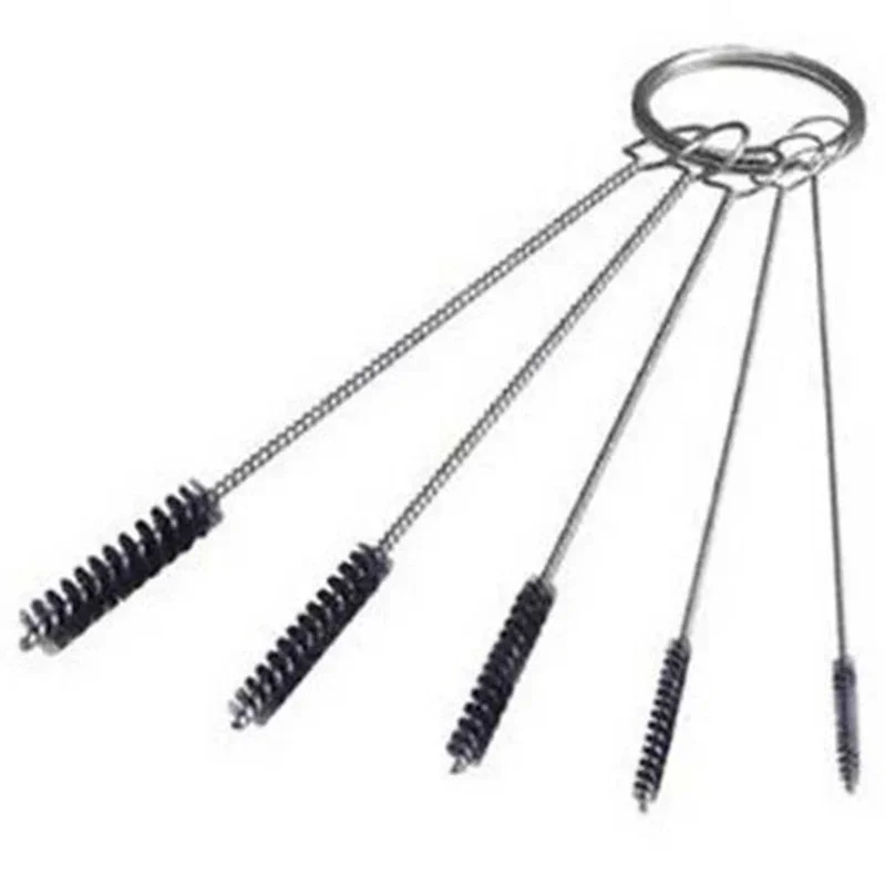 5pcs Tube Brush Set Round Pipe Tube Cylinder Bores Cleaning Wire Brush Set Durable And Reliable