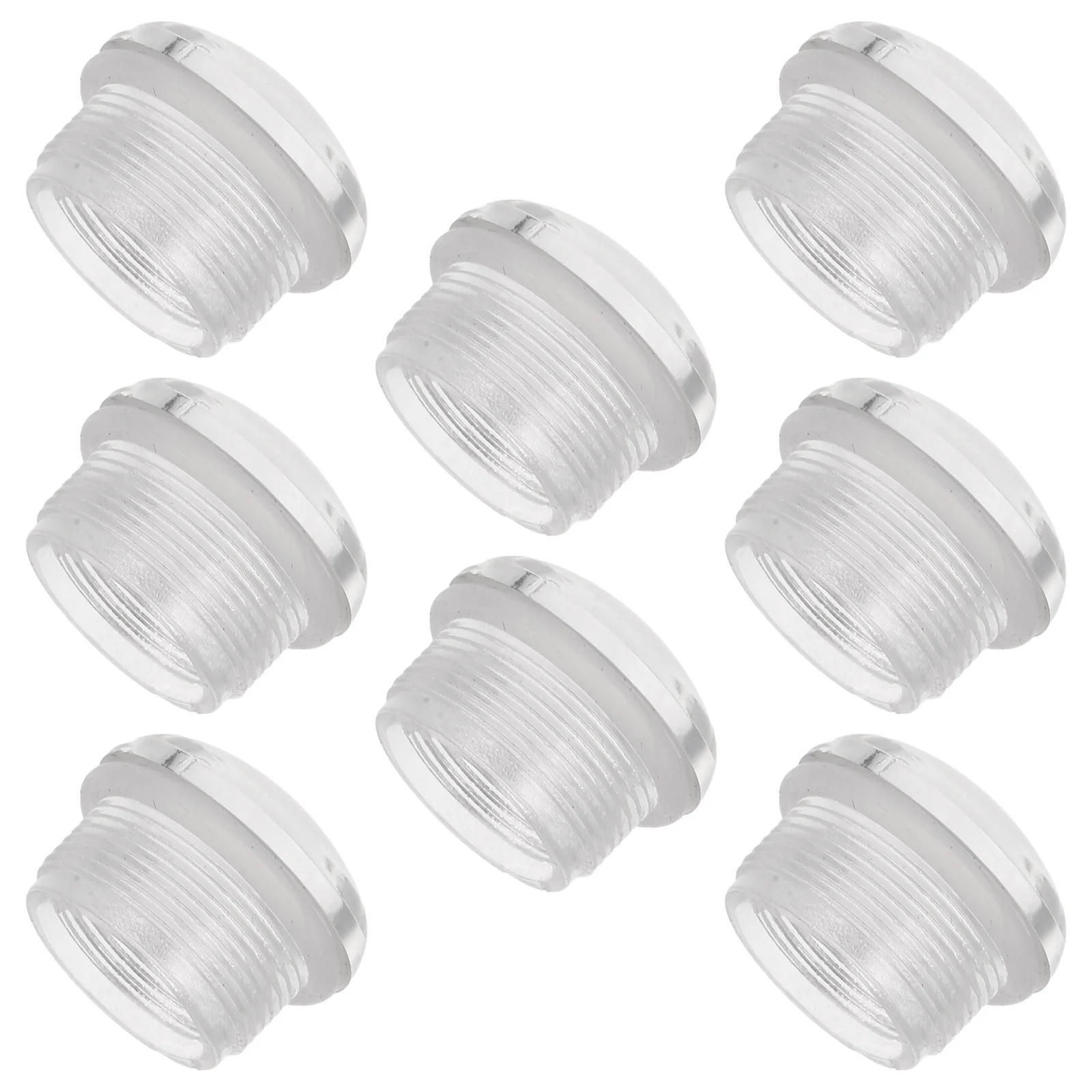 

8pcs Transparent Soap Dispenser Covers Replacement For Liquid Dispenser See-Through Refill Indicator Plastic Bathroom