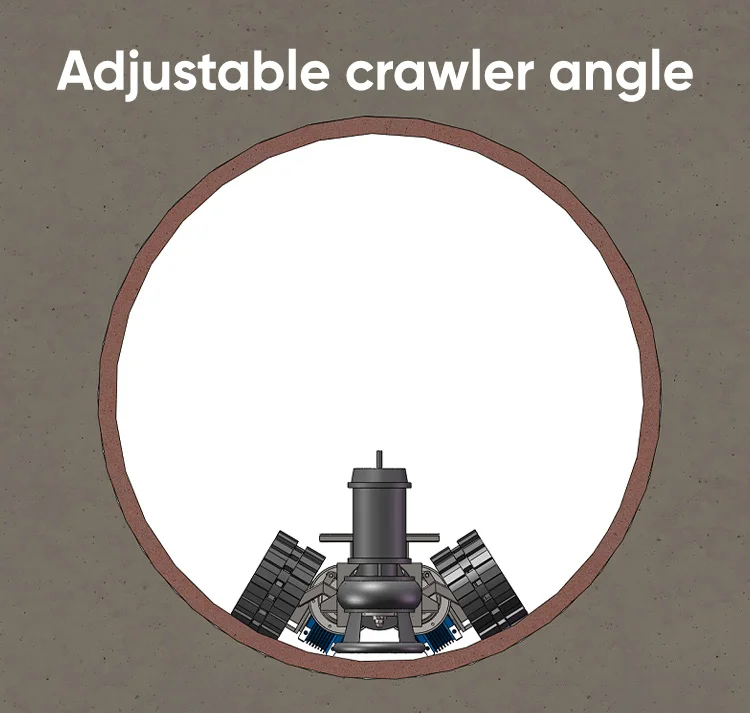 Underwater Cable Winder Robot Chassis IP68 Equipped for Large Pipeline Crawler Tracks Underwater