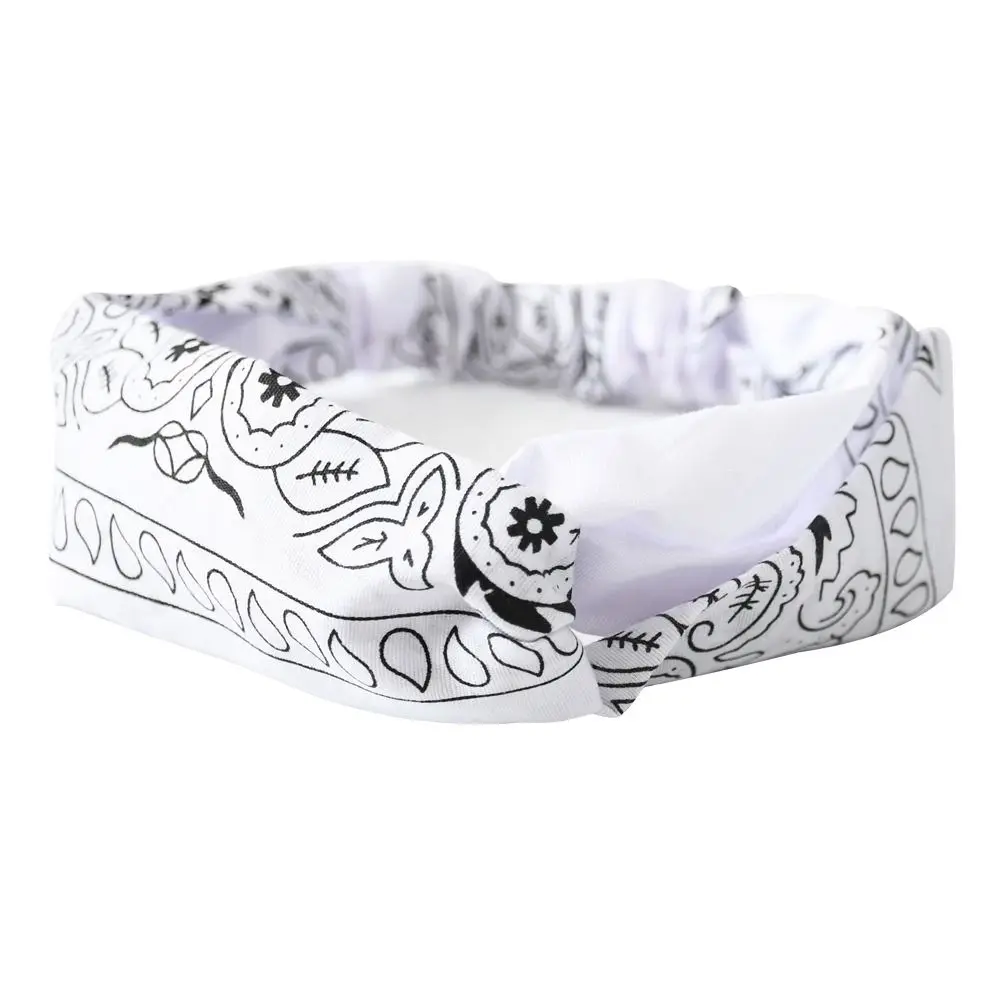 

Cashew Print Boho Knot Turbans Headwrap Boho Ethnic Style Cashew Nut Print Headband Colorful Cross Headband