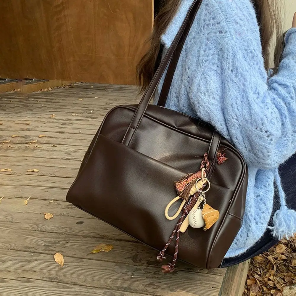 

New Soft Surface Women's Tote Bag Large Capacity PU Leather Shoulder Bag Double Strap Underarm Bag Travel Work