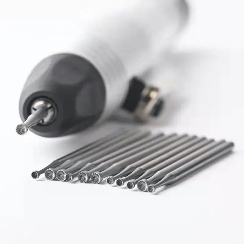 Multi-function 1pc HSS Steel Cutter with 2.35 Handle, Olive Core Carving Hollow Cup Bur