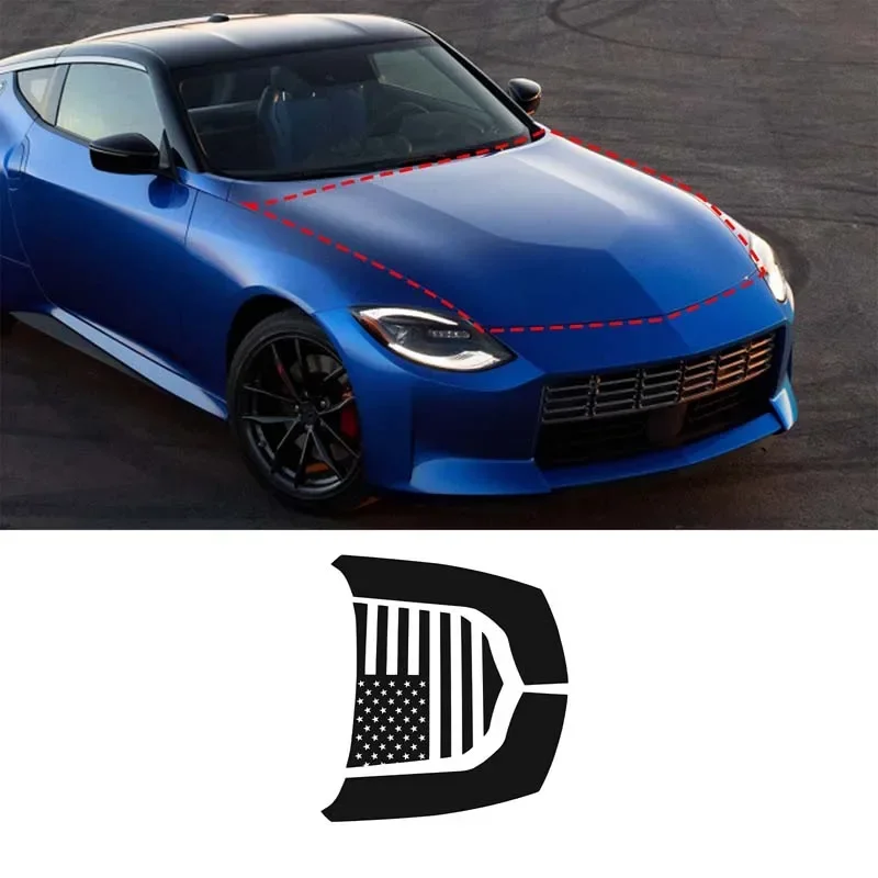 For Nissan 400Z 2023 Car Front Hood Vinyl Decal Sticker Trim Stickers Pull Flower Film Exterior Modification Accessories