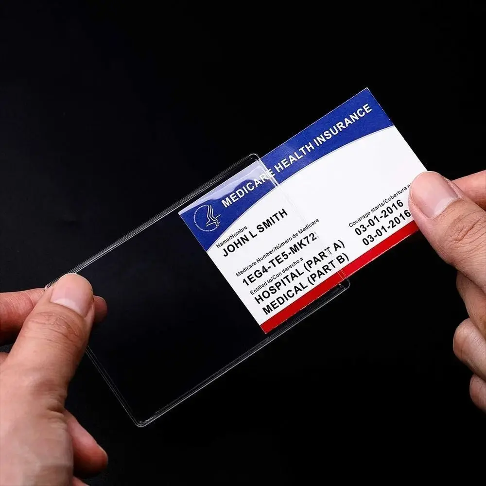 Waterproof Social Security Card Protector Clear Cover Transparent Medicare Card Holder Dustproof Easy to Insert