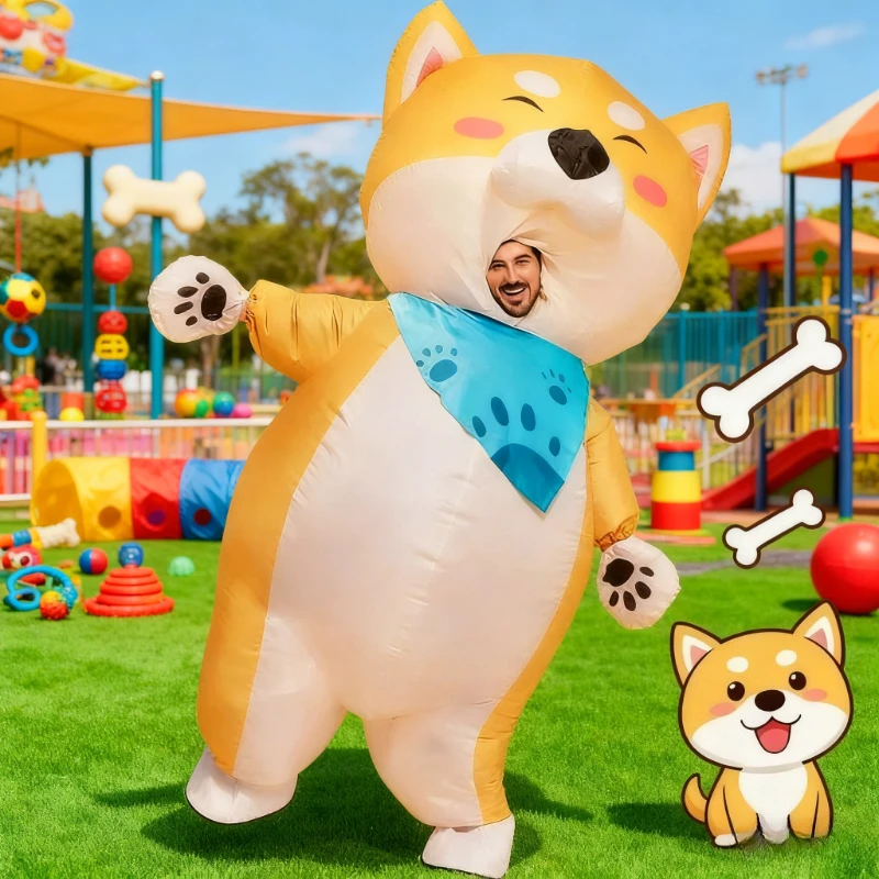 

Cute Inflatable Shiba Inu Costume funny Plump Dog Cosplay blow up suit Christmas Carnival Masquerade Themed Party costume Props