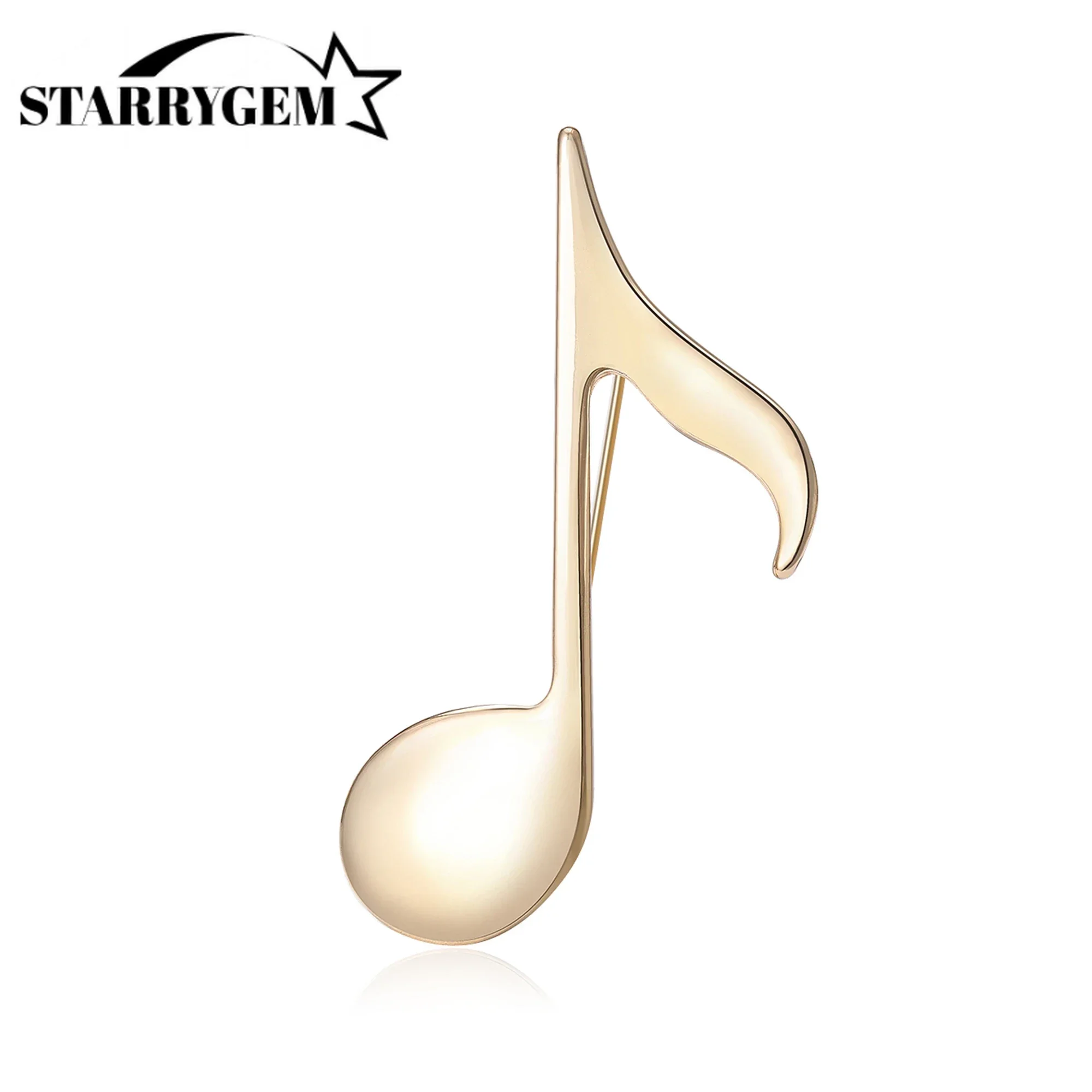 Glossy note Brooches for Women Unisex Music Pins Office Party Friend Gifts Jewelry Accessories