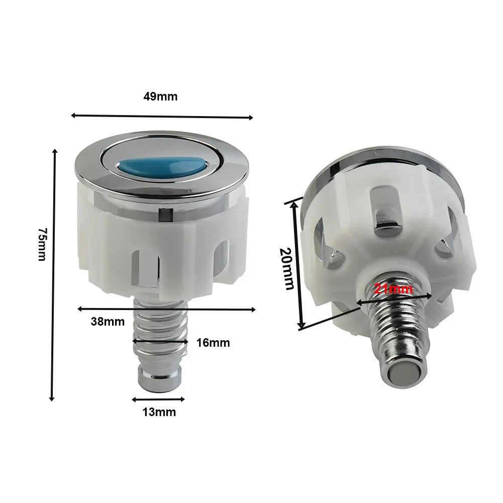 High Quality Toilet Button Toilet Switch ABS Dual Flush Water Button Silver Water Tank Button For Cistern Tank