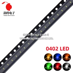 100pcs 0402 SMD LED White Red Blue Yellow Green Orange Warm White RGB Light Emitting Diode