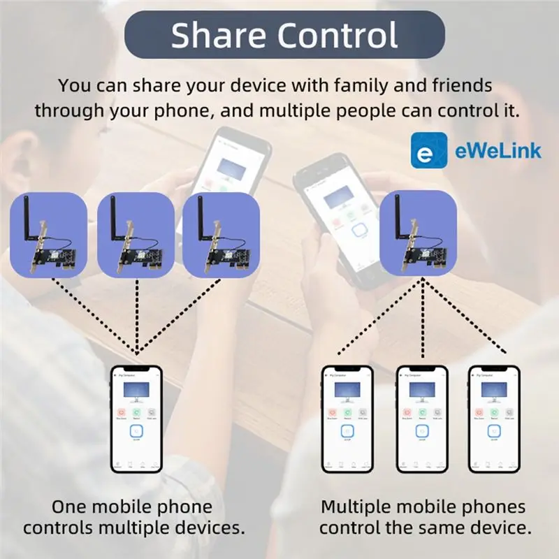 Y47A Ewelink Smart Computer Power Reset Switch PC On/Off Switch APP Control Timer Voice Remote Control Module