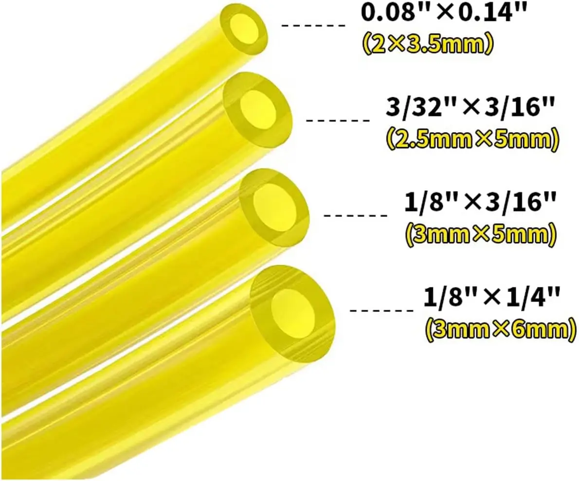 Manguera De Combustible De Plástico Amarilla De 3 Metros – 3x6 Mm Para Motosierras, Sopladores, Lavadoras Y Motores De Gasolina