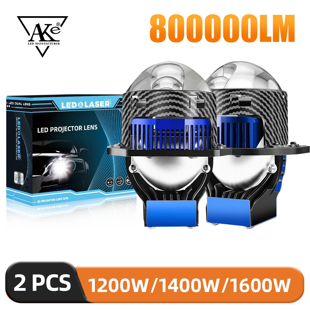 

3 Inch Universal Fog Light Laser Beam Bi LED Projector Lenses Bulb 800000LM LED Headlight Upgrade for Car Retrofit High Low Beam