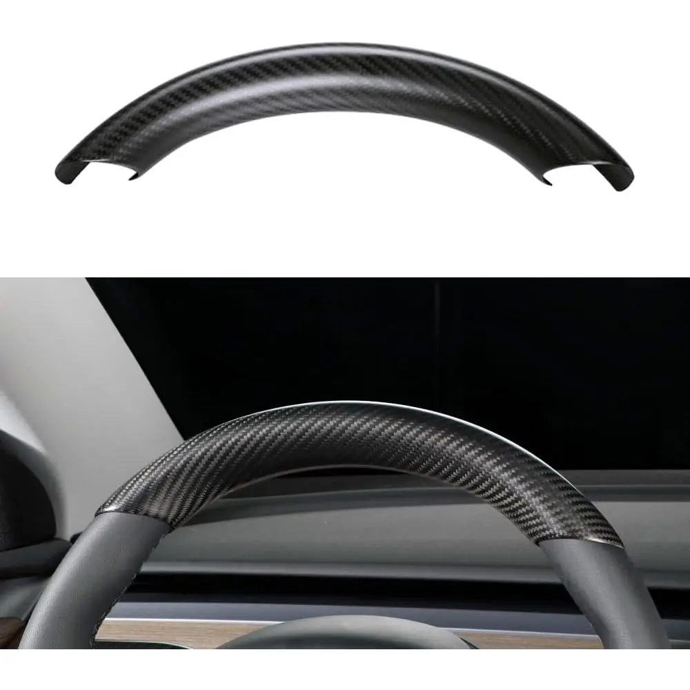 

Carbon Fiber Steering Wheel Cover for Tesla Model 3 2017-2023 Model Y 2020-2024 Steering Wheel Trim Cover Steering Wheel Wrap Pr