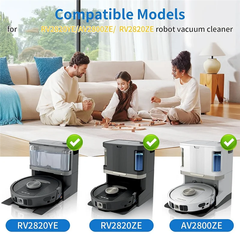 BAAN-Kit d'accessoires pour Robot aspirateur pour RV2820ZE AV2820S RV2800S, filtre en mousse, tampon de vadrouille, Kit d'accessoires pour brosse latérale