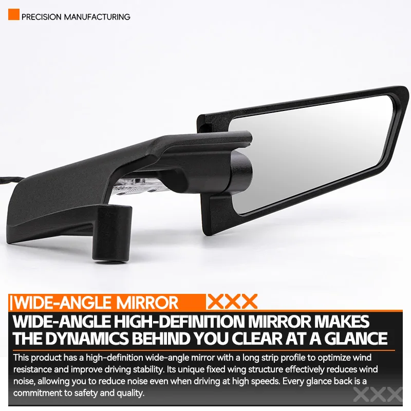 For Yamaha NMAX155 NMAX125 MT07 MT09 MT10 N-MAX MT10 Motorcycle Rearview Mirror Wing Aerodynamic Rotatable Aluminum Side Mirrors