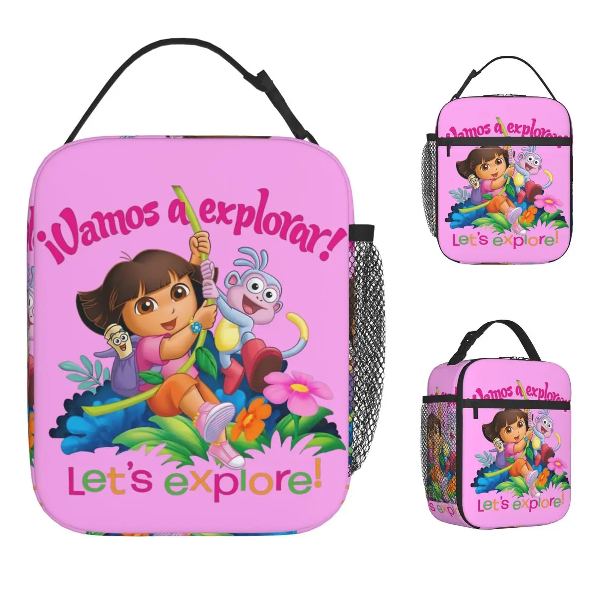 

Д-Дора Vamos A Explorer! Изолированные сумки для обеда Сумка-холодильник Контейнер для обеда, большая сумка для обеда, сумки для хранения еды, работа, пикник