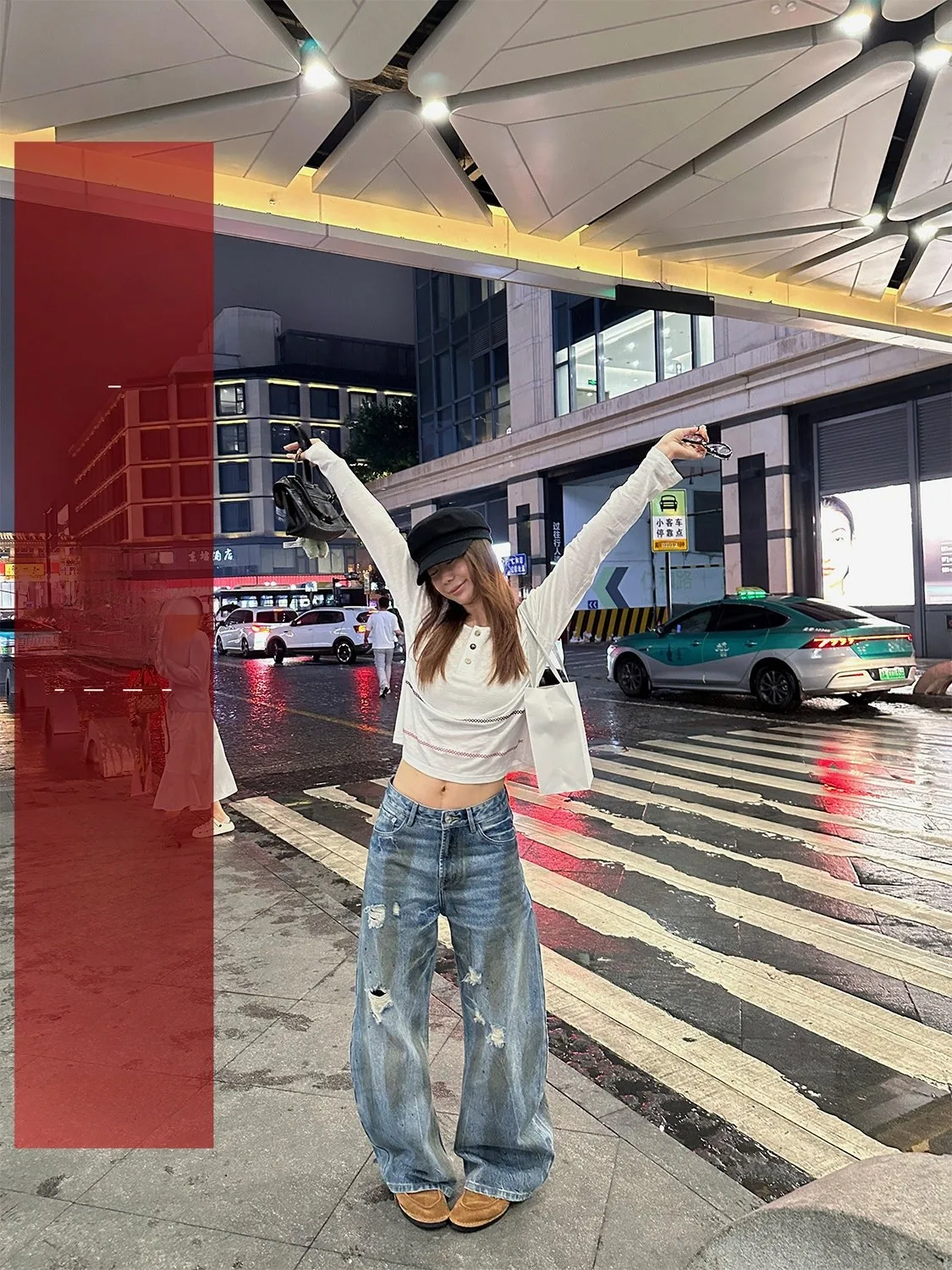 

Джинсы D YANGJUN с высокой талией и широкими штанинами, женские летние свободные прямые джинсы с эффектом потертости, повседневные, из хлопка