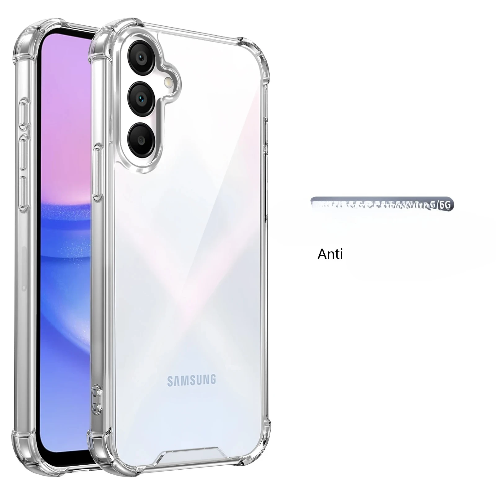 

Роскошный прозрачный противоударный чехол для Samsung Galaxy A56 A36 A26 A16 A06 M56 M36 M16 M06 A55 A35 A15 F06 F36 F06 Bumper 2026