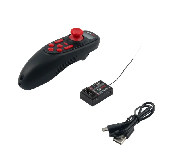 Kit émetteur et récepteur PWM600 pour bateau RC DS600 6CH 2.4GHz, avec garniture d'accélérateur/direction