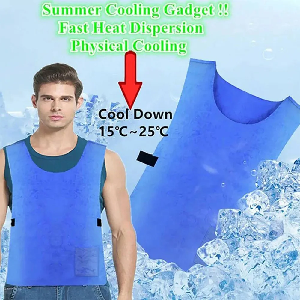 Kühlweste Sommer Eis Kleidung Kühlweste Hitzschlag Prävention Unterhemd Wiederverwendbare Eiskühlweste Outdoor Arbeit Kaltweste