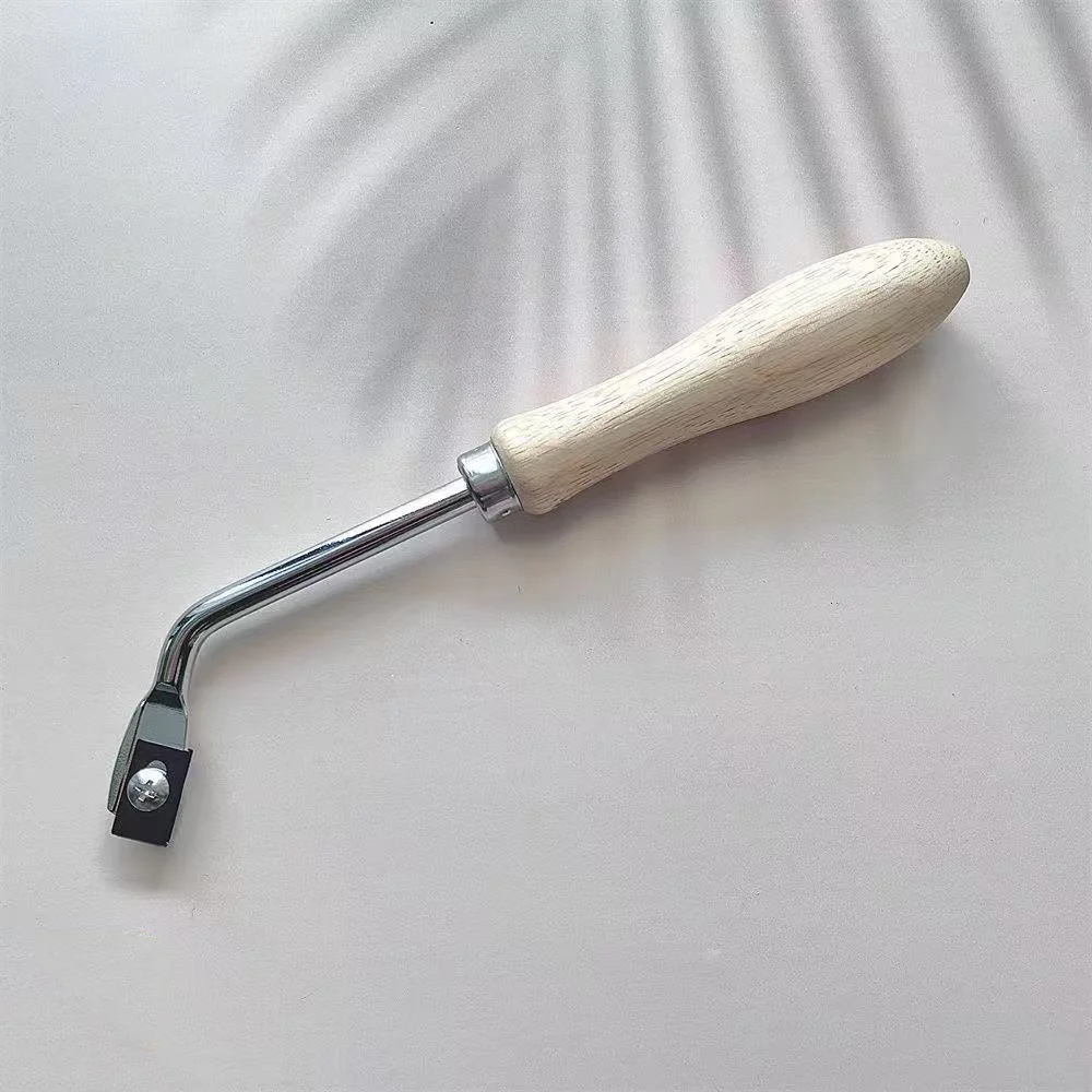 PVC Plastic Floor Grooving Knife - Comfortable Wooden Handle, Flexible Groover, Seam Welding Wire Hook Knife, Floor Installation