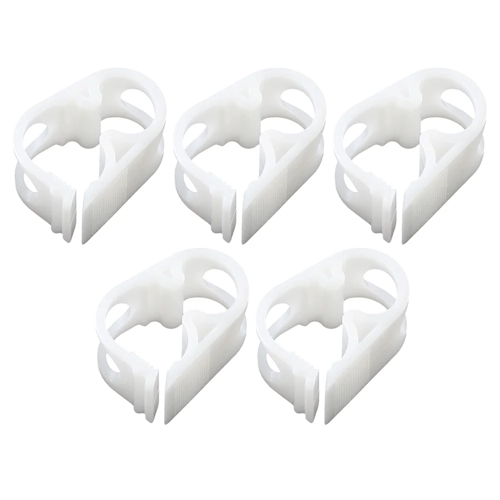 5 Pcs Control Hose Clamp Waterproof Clip Pipe Clamps Siphon Laboratory White Plastic