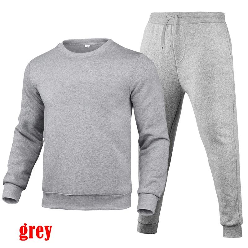 New Men's Jogging Suit Hoodies + Jogger Pants Male Daily Casual Longsleeve Hooded Tracksuit