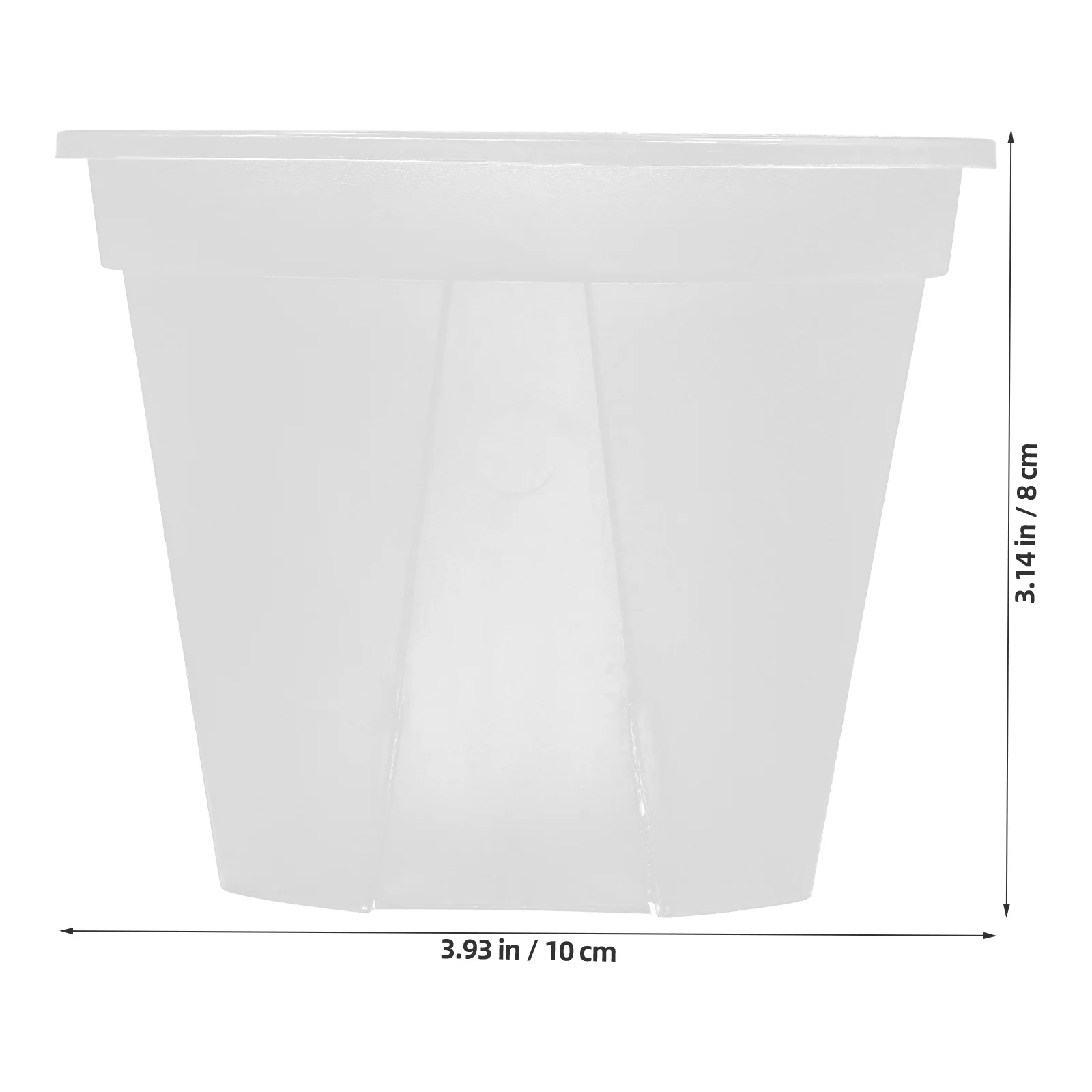 

10Pcs Clear Plant Pots Transparent Plastic Nursery Pots Drainage Holes for Succulent Small Plants Home Office Clear Pot