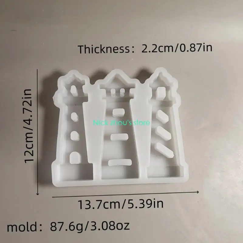 E15E Practical Sturdy Silicone Mould Portable Accessory for Making Resin and Plaster Lighthouse Models With Ease Designs