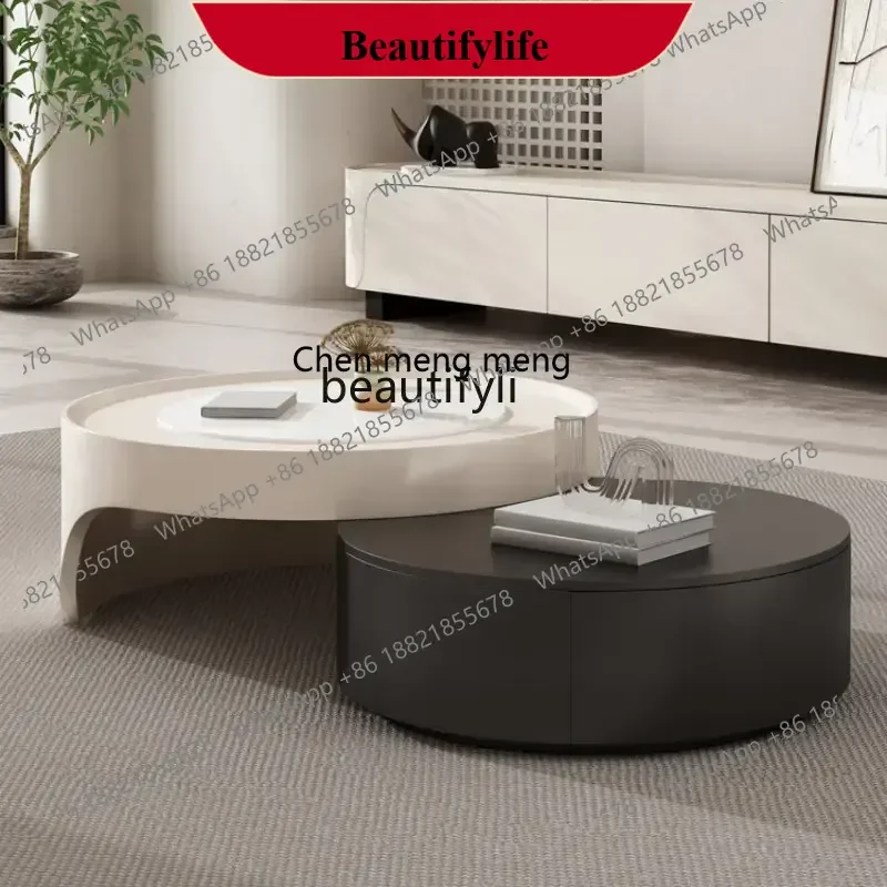 

D178 Y CXH Size round Coffee Table TV Cabinet Unit Modern Simple Personality Creative Baking Finish Tea Table