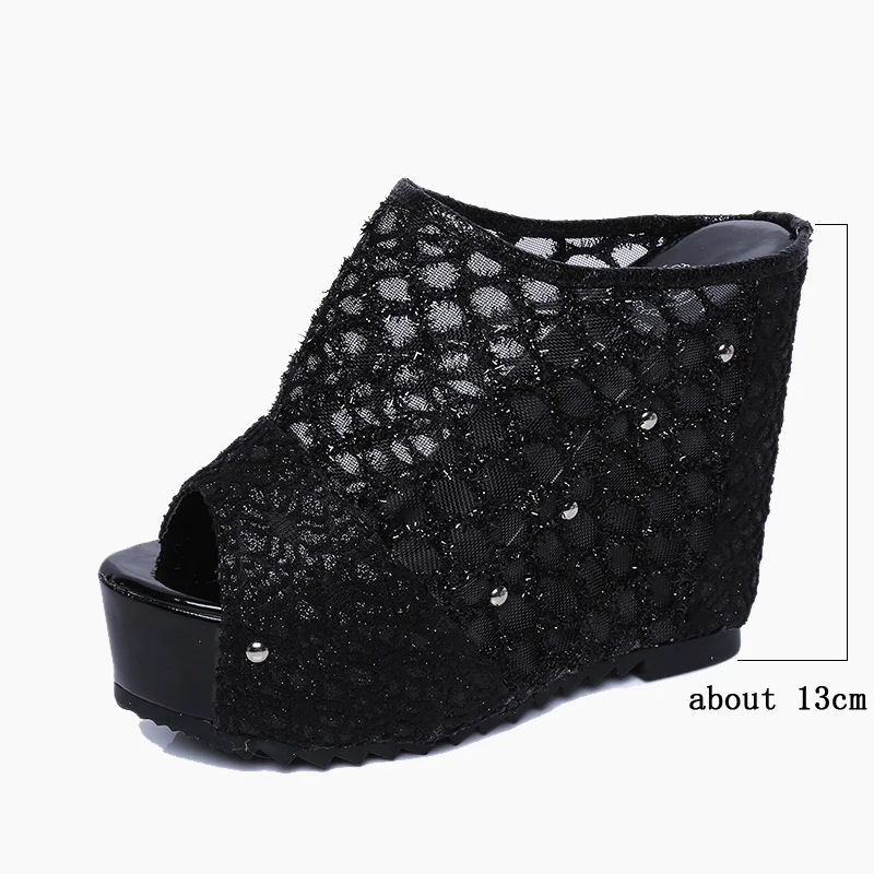 High Heels Sandals Women Beach High Wedge Slippers Women for Summer Slides Open Toe Heels Sexy Slippers Heels Zapatos Mujer