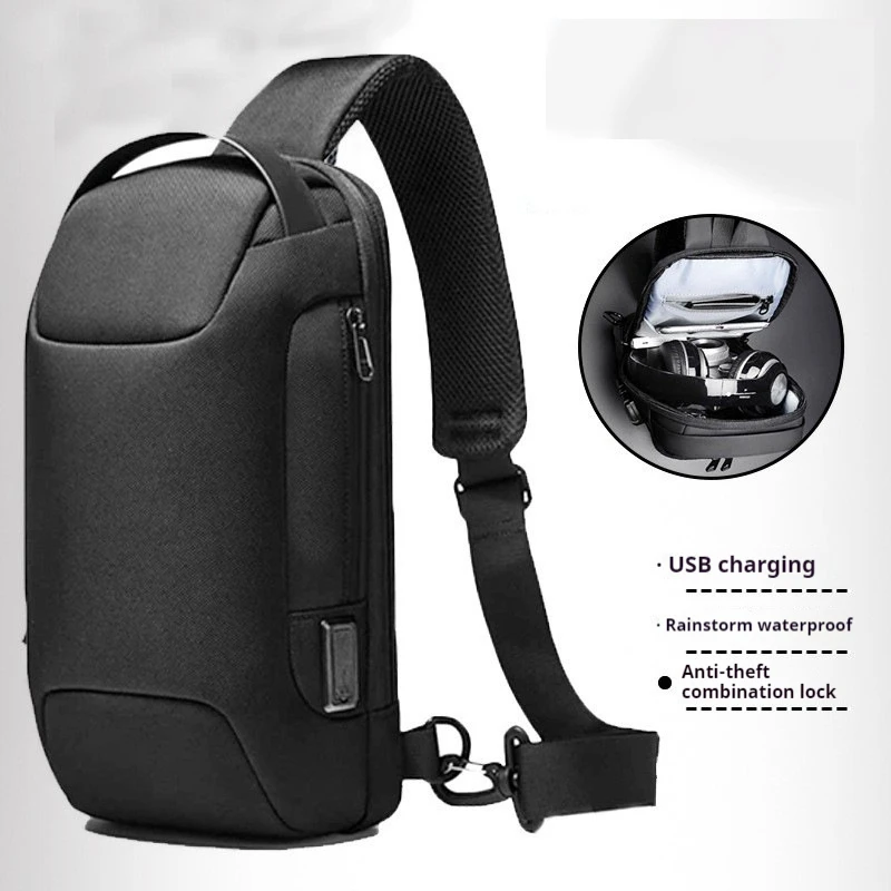 

Password Lock Anti-theft Men's Bag Men's Chest Bag Single Shoulder Crossbody Bag