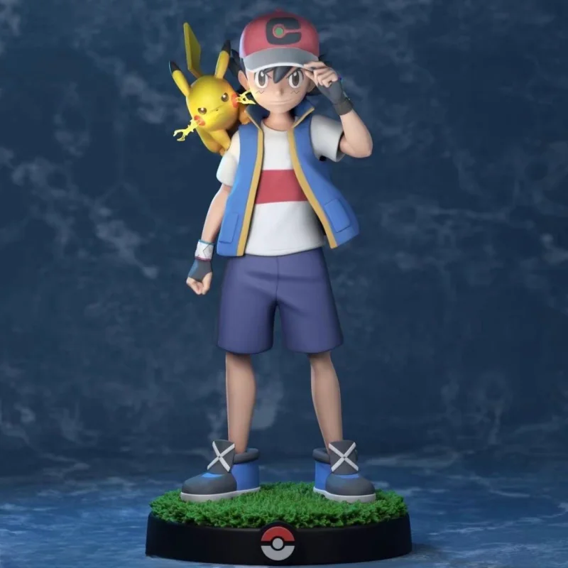 2024 New Anime Pokemon Figure Pikachu Ash Ketchum Action Figure Pvc Collection Model Statue Toys Decorat Children Birthday Gifts