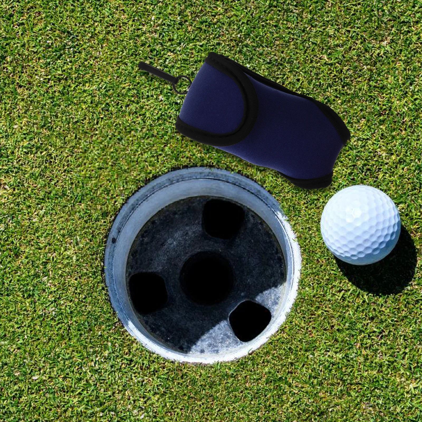 2Pcs Golf Ball Bag Portable Blue Compact Travel Case Golf Ball Waist Holder Organizer Pouch Protector for Men Women