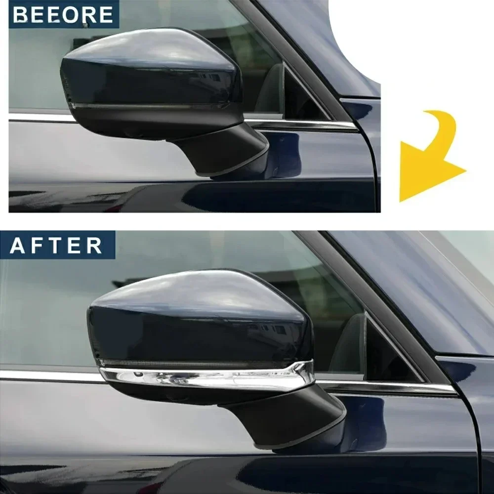 For Mazda CX-5 CX5 CX 5 2017 2018 2019 + ABS Black Rearview Mirror Anti Friction Strip Moulding Frame Cover Trim Accessories