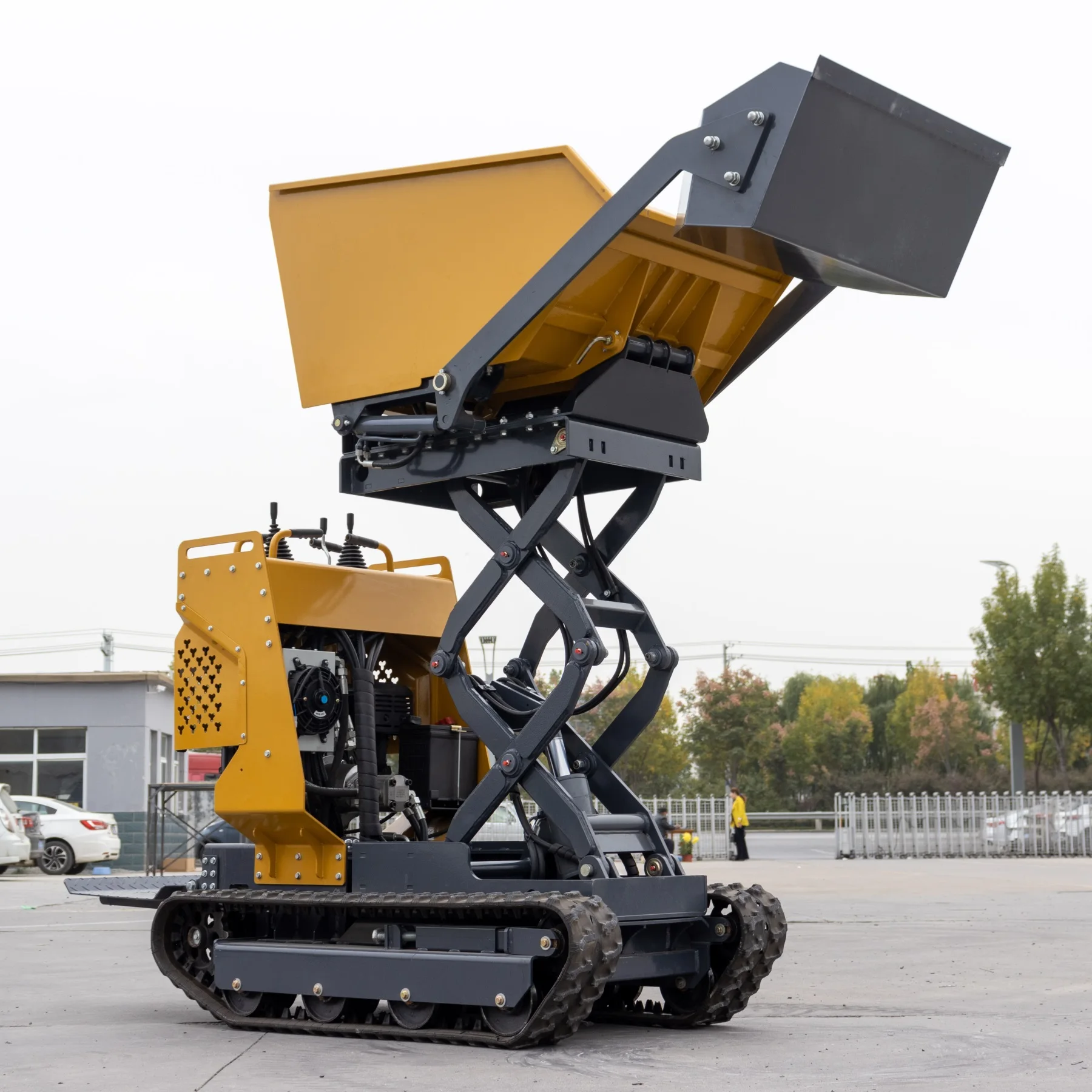 Small Rubber Crawler Transport Truck Mini Tracked Dumper Construction Full Hydraulic Self Loading Mini Tipper Dumper Price