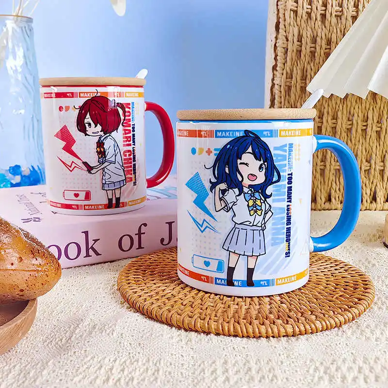 Anime Nukumizu Kazuhiko Komari Chika Yanami Anna Cartoon Ceramic Coffee Mug Cup Cosplay Water Cup Student Birthday Gift