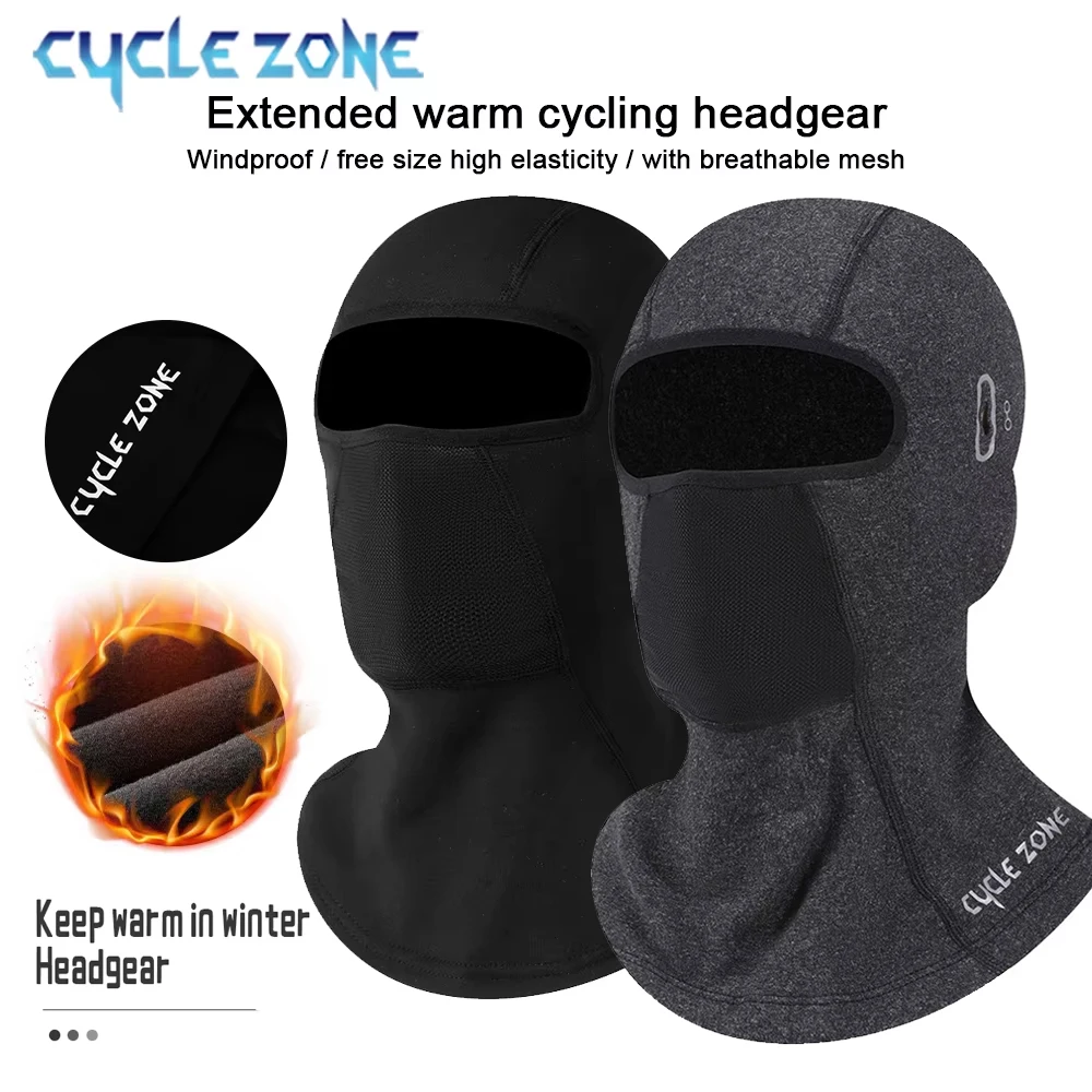 

Windproof Breathable Winter Warm Full Face Mask Balaclava Helmet Helmet Liner Fleece Lined with Glasses Hole for Hiking Cycling
