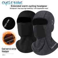 Windproof Breathable Winter Warm Full Face Mask Balaclava Helmet Helmet Liner Fleece Lined with Glasses Hole for Hiking Cycling