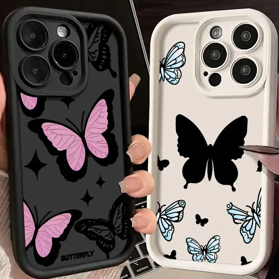 

Beautiful Butterfly Phone Cover Case for iPhone 17 Pro Max 12 Pro Air 14 15 Plus 17Pro 11 13 16