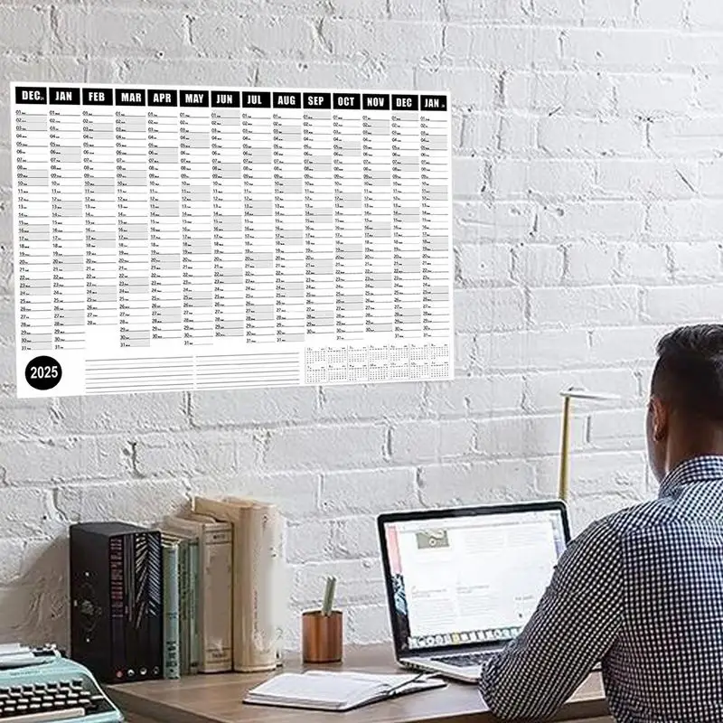 Calendrier mural numérique à écran tactile, planificateur annuel, calendrier mural Flexible, épais, année complète, planificateur annuel pour
